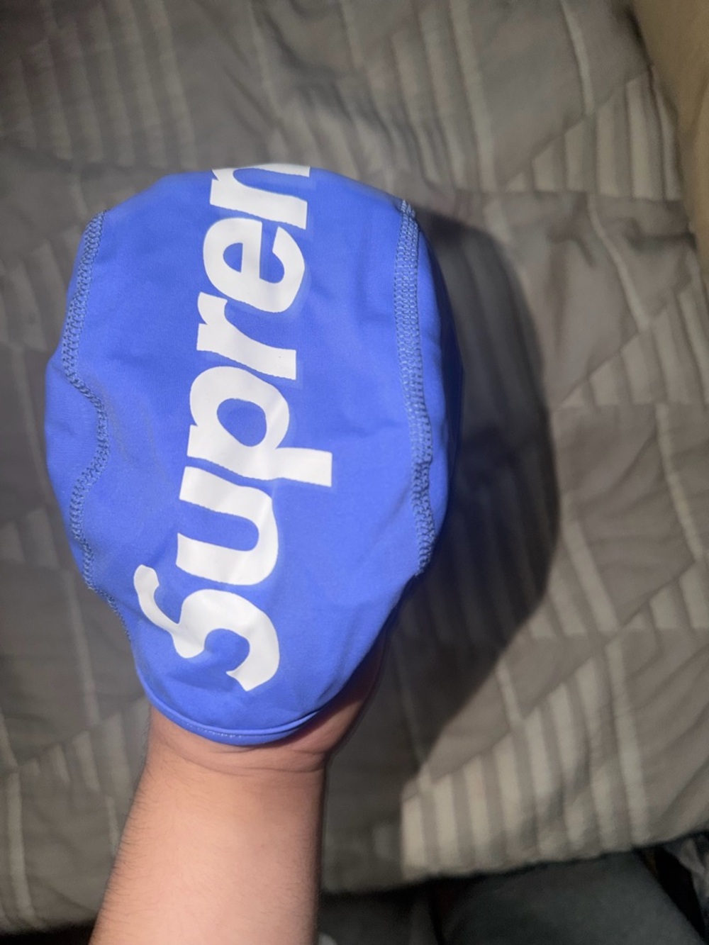 Supreme Blue Logo Swim Cap balaclava
